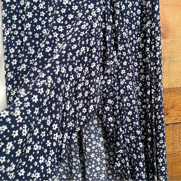 Navy + White Floral Ruffled Maxi Skirt ~ SO CUTE!! - Picture 2 of 9